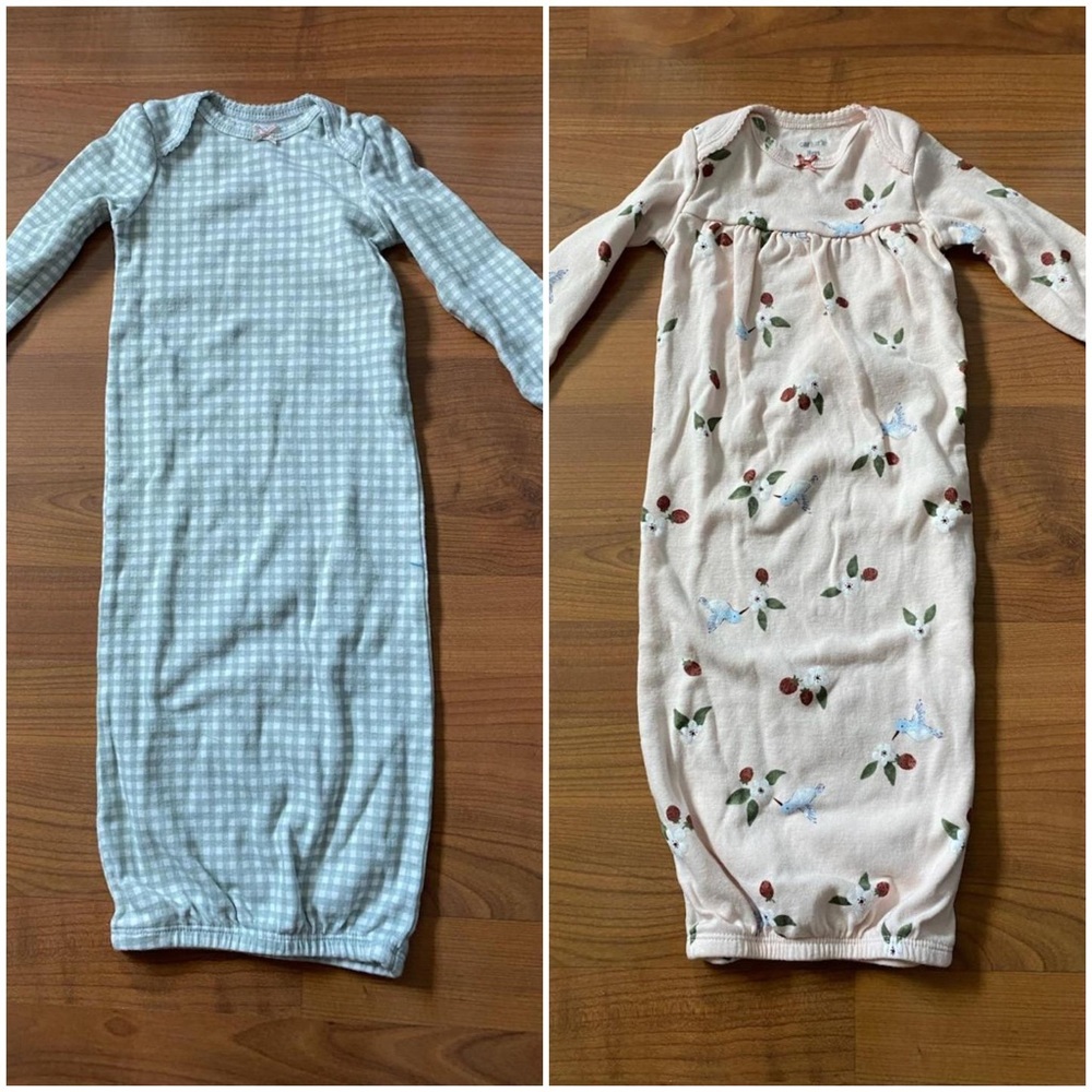 NWOT - Baby Girl sleeper gowns